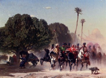 La guardia a caballo árabe Alberto Pasini Pinturas al óleo